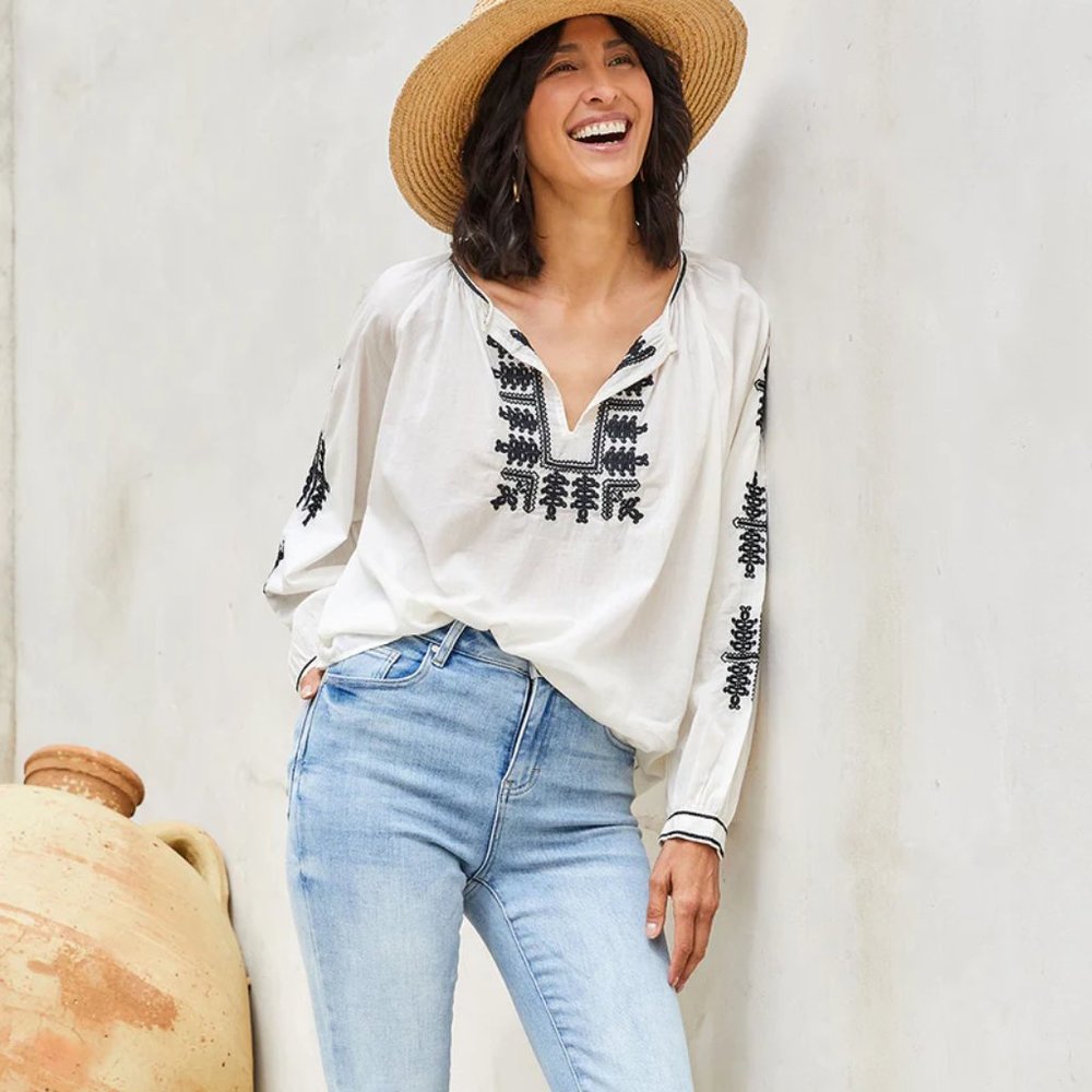 Karen Kane Peasant Blouse